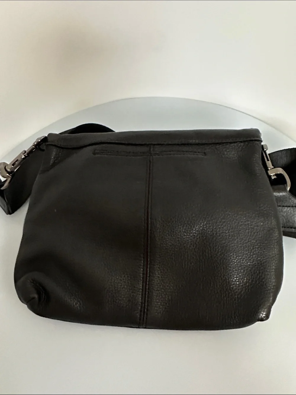 HAMMITT VIP MEDIUM Leather Black Gunmetal Crossbody Clutch